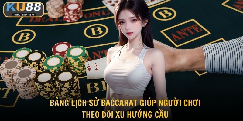 Bảng lịch sử baccarat giúp người chơi theo dõi xu hướng cầu